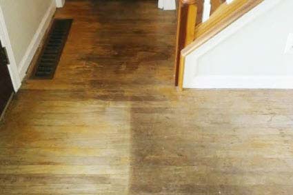 Cherry Hill red oak floor before