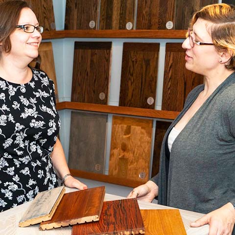 hardwood floor refinishing New Jersey showroom