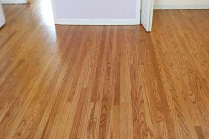bedroom floor after sanding and refinishing