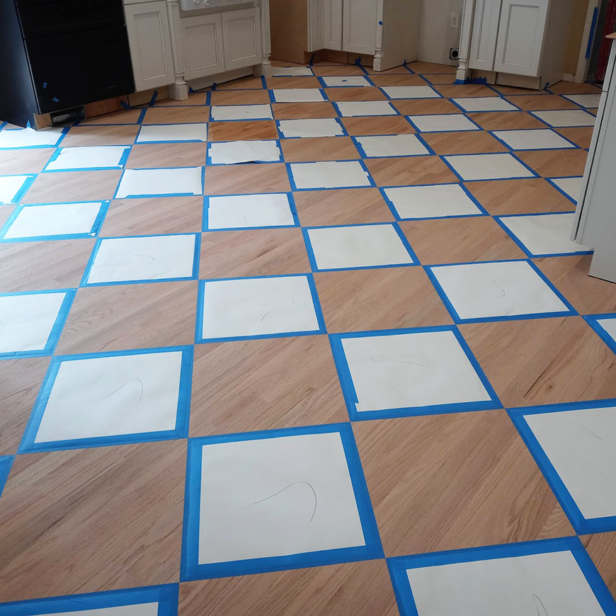 all taped ready to stain