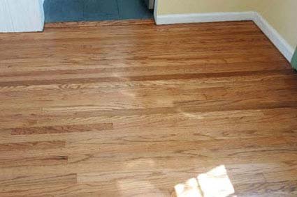 dining room floor after sanding