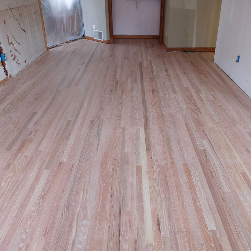 old and new floor sanded