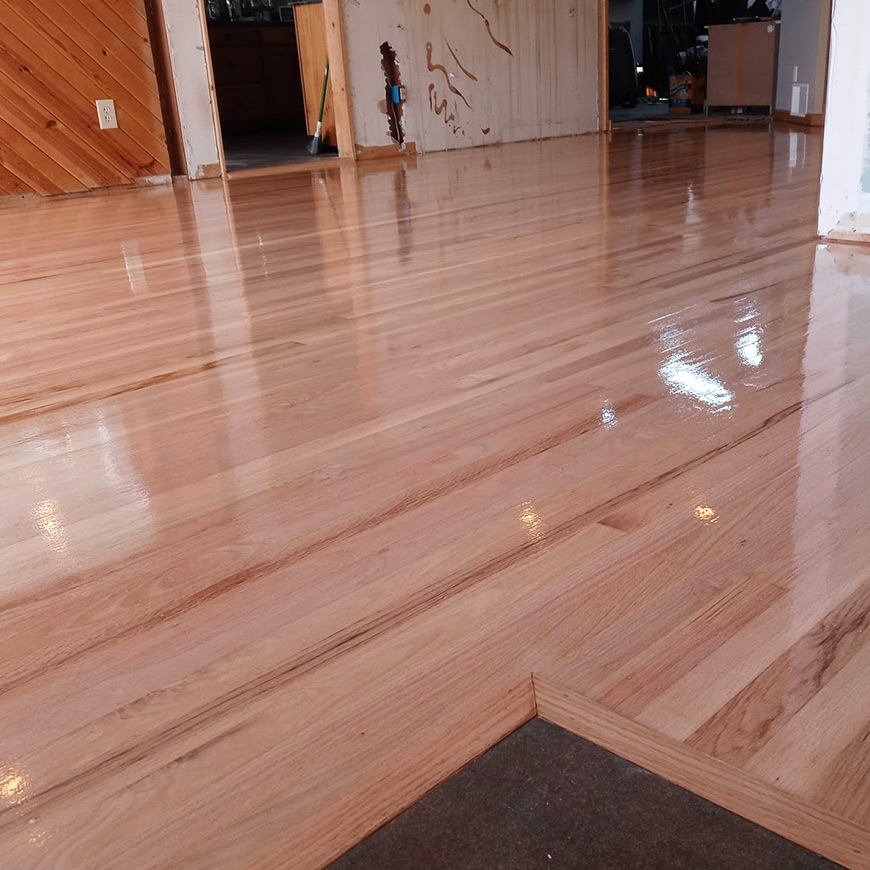 last coat of finish drying