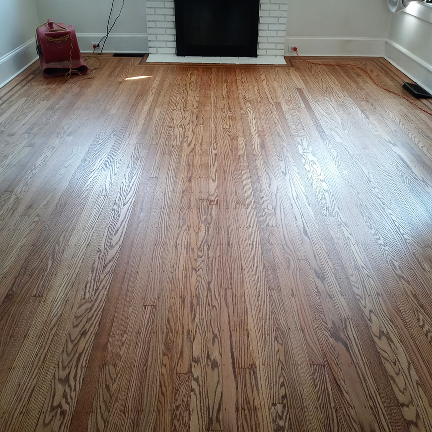 wood floor in living room transformed