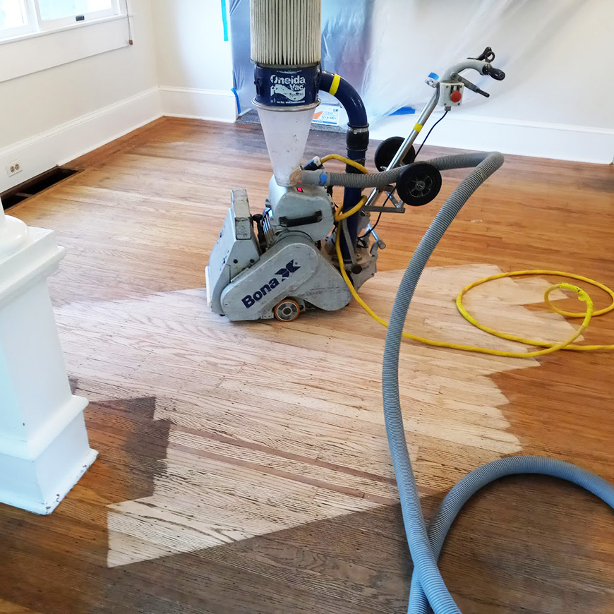 sanding old wood floor in Haddonfield NJ